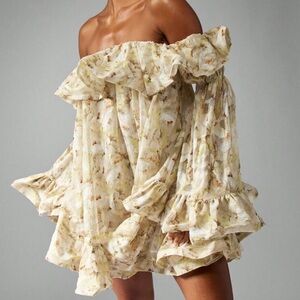 Floral Off-Shoulder Mini Dress